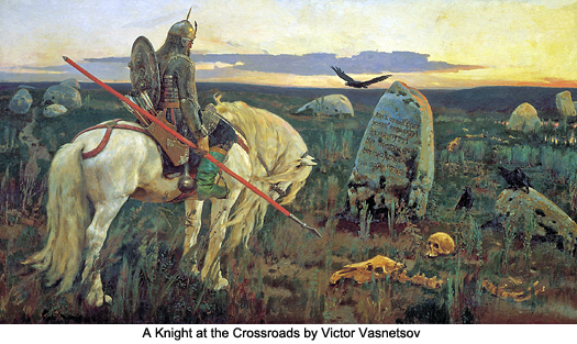 A Knight at the Crossroads by Victor Vasnetsov