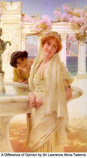 A Difference of Opinion by Sir Lawrence Alma-Tadema