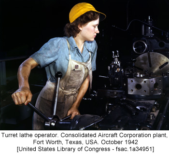 Turret lathe operator – United States Library of Congress fsac.1a34951