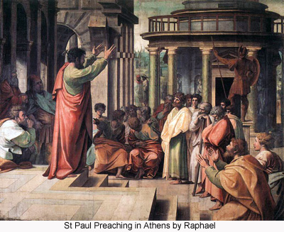 St Paul Preaching in Athens by Raphael