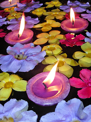 Floating Candles and Flowers