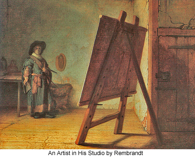 An Artist in His Studio by Rembrandt